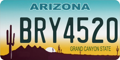 AZ license plate BRY4520