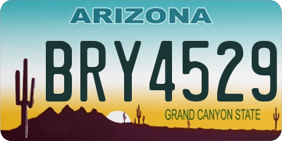 AZ license plate BRY4529
