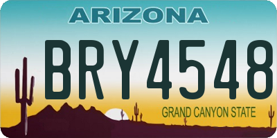 AZ license plate BRY4548