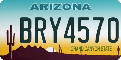 AZ license plate BRY4570