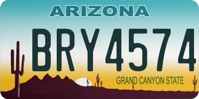 AZ license plate BRY4574