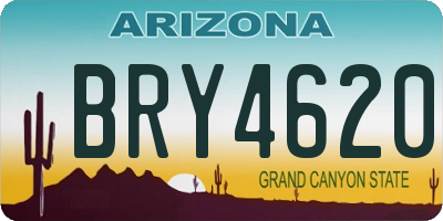 AZ license plate BRY4620