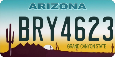 AZ license plate BRY4623