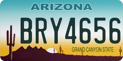 AZ license plate BRY4656