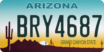 AZ license plate BRY4687