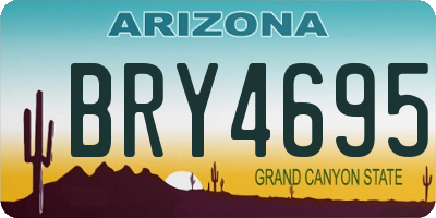 AZ license plate BRY4695