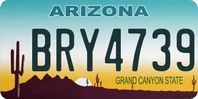 AZ license plate BRY4739