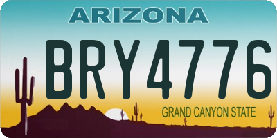 AZ license plate BRY4776
