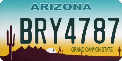 AZ license plate BRY4787