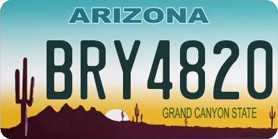 AZ license plate BRY4820
