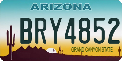 AZ license plate BRY4852