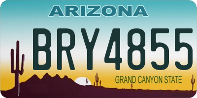 AZ license plate BRY4855