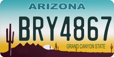 AZ license plate BRY4867