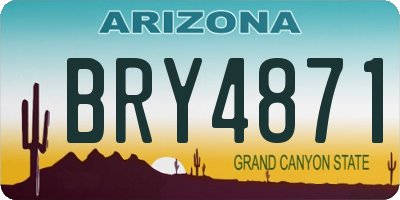 AZ license plate BRY4871