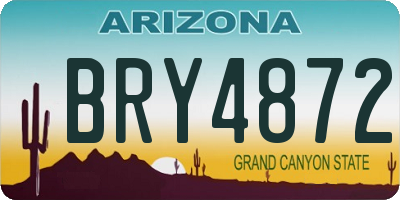 AZ license plate BRY4872