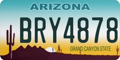 AZ license plate BRY4878
