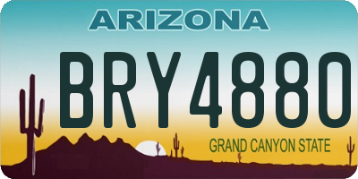 AZ license plate BRY4880