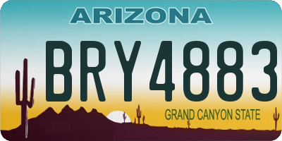 AZ license plate BRY4883
