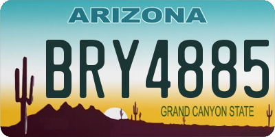 AZ license plate BRY4885
