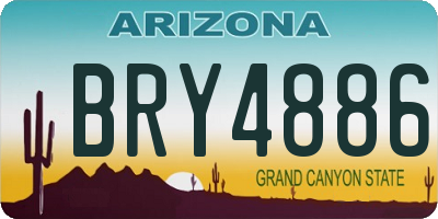 AZ license plate BRY4886