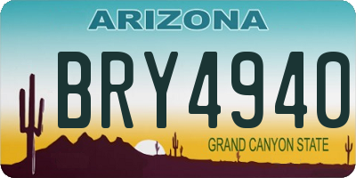 AZ license plate BRY4940
