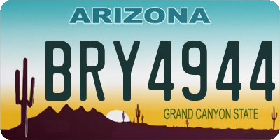 AZ license plate BRY4944