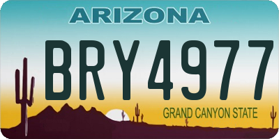 AZ license plate BRY4977