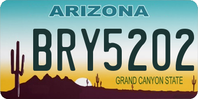 AZ license plate BRY5202