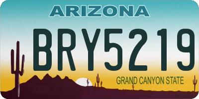 AZ license plate BRY5219