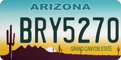 AZ license plate BRY5270