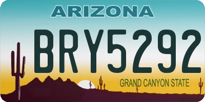 AZ license plate BRY5292