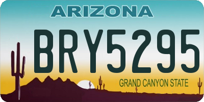 AZ license plate BRY5295