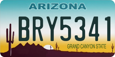 AZ license plate BRY5341