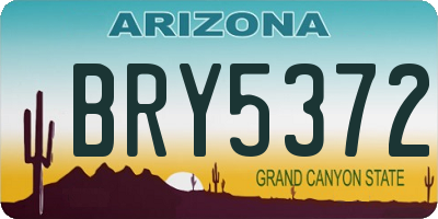 AZ license plate BRY5372