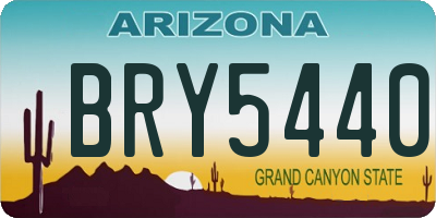 AZ license plate BRY5440