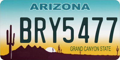 AZ license plate BRY5477