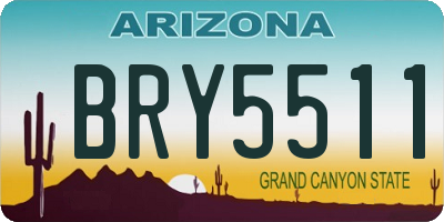 AZ license plate BRY5511