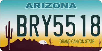 AZ license plate BRY5518