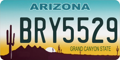 AZ license plate BRY5529