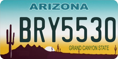 AZ license plate BRY5530