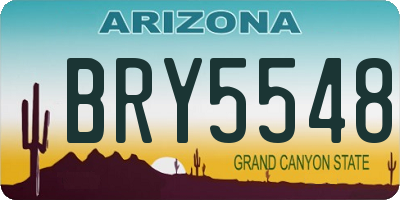 AZ license plate BRY5548