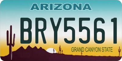 AZ license plate BRY5561