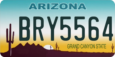 AZ license plate BRY5564