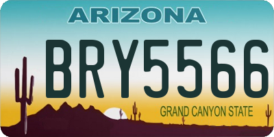 AZ license plate BRY5566