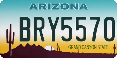 AZ license plate BRY5570