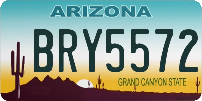 AZ license plate BRY5572
