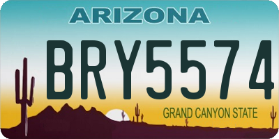 AZ license plate BRY5574