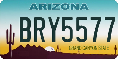 AZ license plate BRY5577