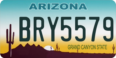 AZ license plate BRY5579