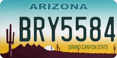 AZ license plate BRY5584